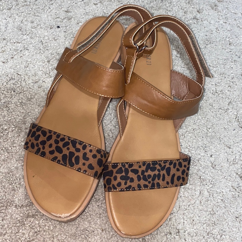 Cheetah print sandals